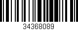 Código de barras (EAN, GTIN, SKU, ISBN): '34368089'