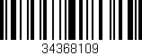 Código de barras (EAN, GTIN, SKU, ISBN): '34368109'