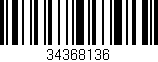 Código de barras (EAN, GTIN, SKU, ISBN): '34368136'