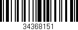 Código de barras (EAN, GTIN, SKU, ISBN): '34368151'