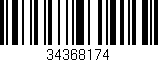 Código de barras (EAN, GTIN, SKU, ISBN): '34368174'