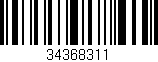 Código de barras (EAN, GTIN, SKU, ISBN): '34368311'
