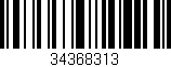 Código de barras (EAN, GTIN, SKU, ISBN): '34368313'
