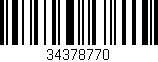 Código de barras (EAN, GTIN, SKU, ISBN): '34378770'