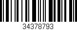 Código de barras (EAN, GTIN, SKU, ISBN): '34378793'