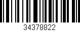Código de barras (EAN, GTIN, SKU, ISBN): '34378822'