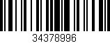 Código de barras (EAN, GTIN, SKU, ISBN): '34378996'