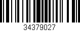 Código de barras (EAN, GTIN, SKU, ISBN): '34379027'