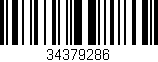 Código de barras (EAN, GTIN, SKU, ISBN): '34379286'