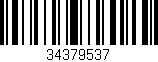 Código de barras (EAN, GTIN, SKU, ISBN): '34379537'