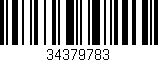 Código de barras (EAN, GTIN, SKU, ISBN): '34379783'