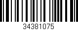Código de barras (EAN, GTIN, SKU, ISBN): '34381075'