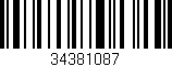 Código de barras (EAN, GTIN, SKU, ISBN): '34381087'