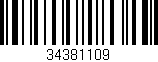 Código de barras (EAN, GTIN, SKU, ISBN): '34381109'