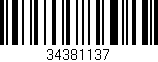 Código de barras (EAN, GTIN, SKU, ISBN): '34381137'