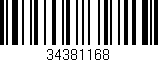 Código de barras (EAN, GTIN, SKU, ISBN): '34381168'