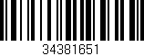 Código de barras (EAN, GTIN, SKU, ISBN): '34381651'