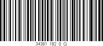 Código de barras (EAN, GTIN, SKU, ISBN): '34381_182_0_G'