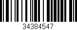 Código de barras (EAN, GTIN, SKU, ISBN): '34384547'