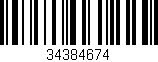 Código de barras (EAN, GTIN, SKU, ISBN): '34384674'