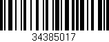 Código de barras (EAN, GTIN, SKU, ISBN): '34385017'