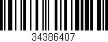 Código de barras (EAN, GTIN, SKU, ISBN): '34386407'
