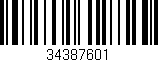 Código de barras (EAN, GTIN, SKU, ISBN): '34387601'