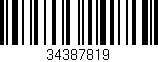 Código de barras (EAN, GTIN, SKU, ISBN): '34387819'