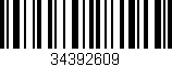 Código de barras (EAN, GTIN, SKU, ISBN): '34392609'