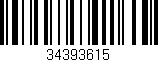 Código de barras (EAN, GTIN, SKU, ISBN): '34393615'