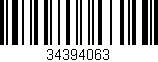 Código de barras (EAN, GTIN, SKU, ISBN): '34394063'