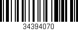 Código de barras (EAN, GTIN, SKU, ISBN): '34394070'