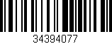 Código de barras (EAN, GTIN, SKU, ISBN): '34394077'