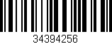 Código de barras (EAN, GTIN, SKU, ISBN): '34394256'