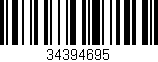 Código de barras (EAN, GTIN, SKU, ISBN): '34394695'