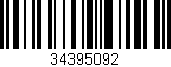 Código de barras (EAN, GTIN, SKU, ISBN): '34395092'