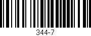 Código de barras (EAN, GTIN, SKU, ISBN): '344-7'