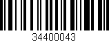 Código de barras (EAN, GTIN, SKU, ISBN): '34400043'