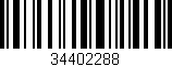 Código de barras (EAN, GTIN, SKU, ISBN): '34402288'