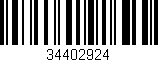 Código de barras (EAN, GTIN, SKU, ISBN): '34402924'