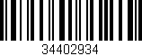 Código de barras (EAN, GTIN, SKU, ISBN): '34402934'