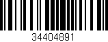 Código de barras (EAN, GTIN, SKU, ISBN): '34404891'
