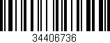 Código de barras (EAN, GTIN, SKU, ISBN): '34406736'
