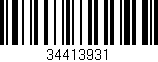 Código de barras (EAN, GTIN, SKU, ISBN): '34413931'