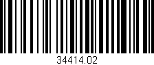Código de barras (EAN, GTIN, SKU, ISBN): '34414.02'