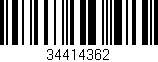 Código de barras (EAN, GTIN, SKU, ISBN): '34414362'