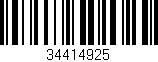 Código de barras (EAN, GTIN, SKU, ISBN): '34414925'