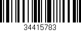 Código de barras (EAN, GTIN, SKU, ISBN): '34415783'