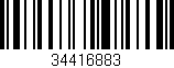 Código de barras (EAN, GTIN, SKU, ISBN): '34416883'