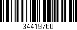 Código de barras (EAN, GTIN, SKU, ISBN): '34419760'